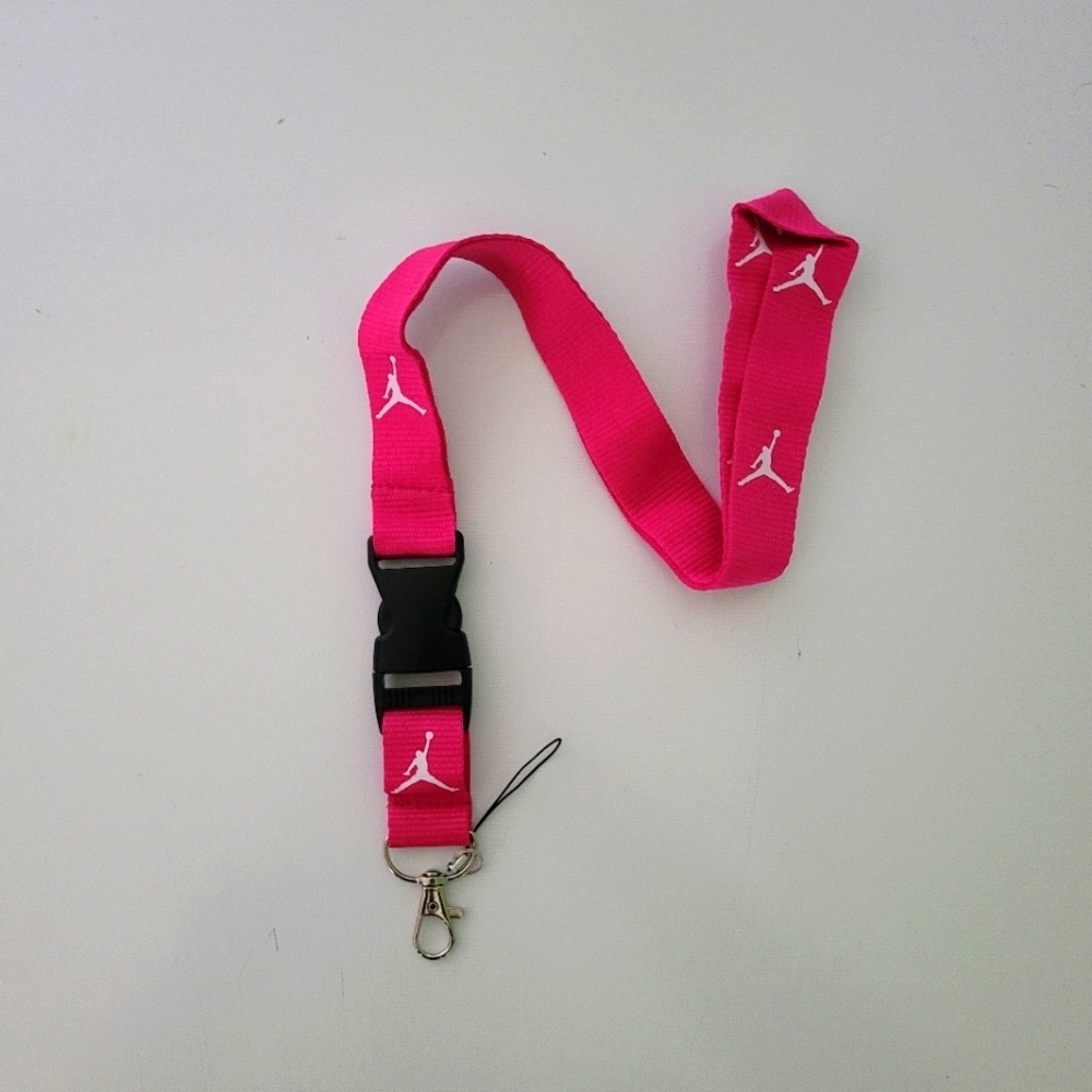 C. Clothing Brand Car Keys Holder Jordan One Size Pink Detachable Lanyard & Clip